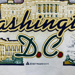 Vintage 90s Washington D.C. USA Mens T Shirt XL White Fruit of the Loom Tee