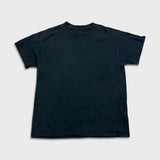 Vintage Y2K Blank T Shirt Mens Medium Black Classic Faded Short Sleeve Tee