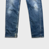 Levi's 505 Jeans Men 36x34 Blue Regular Fit Straight Leg Medium Wash Faded Denim Pants