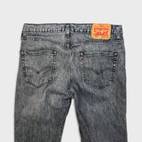 Levi's 502 Jeans Mens 34x30 Grey Regular Taper Fit Stretch Stone Wash Fade Denim Pants