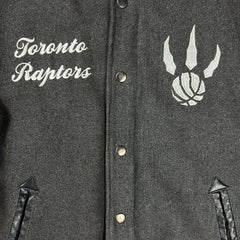 Vintage Y2K Toronto Raptors Jacket Mens Small Gray NBA Basketball Varsity