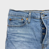 Levi's Wedgie Skinny Jeans Womens 32x26 Blue Light Wash Thrashed High Rise Denim Pants
