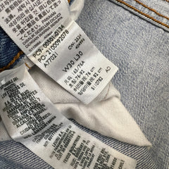 Levi's 501 Jeans Mens 30x30 Blue Original Fit Straight Leg Light Wash Denim Pants