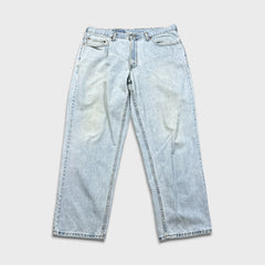Vintage 90s Levi's 535 Jeans Mens 38x32 Blue Euro Fit Light Wash Wide Leg Baggy Pants