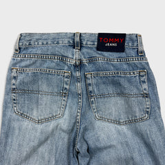 Vintage Tommy Hilfiger Jeans Mens 29x32 Blue Straight Light Wash Denim 90s Pants
