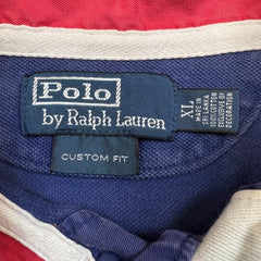 Vintage 90s Polo Ralph Lauren Shirt Mens XL Blue RLPC Crest Faded Short Sleeve