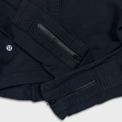 Lululemon Principal Jacket Womens Size 6 Black Full Zip Crop Athletic Track Top