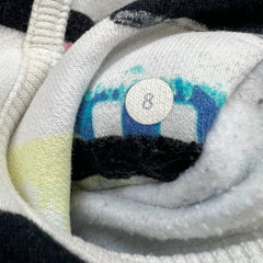 Lululemon Scuba Hoodie Womens Size 8 White Watercolor Full Zip Hooded Sweater