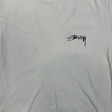 Stussy T Shirt Mens Medium White Have A Good Vibe Double Sided Care Label Tee