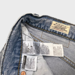 Levi's 502 Jeans Mens 33x34 Blue Regular Taper Fit Stretch Light Wash Denim Pants