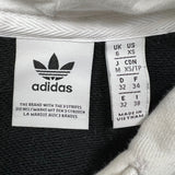 Adidas Originals Hoodie Womens XS Black Cropped Sports Hooded Sweater