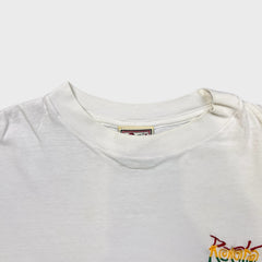 Vintage 90s Roots Canada T Shirt Mens Medium White Rasta Single Stitched Tee