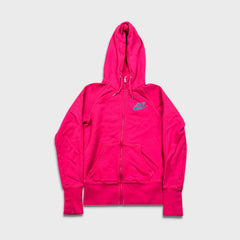 Vintage Y2K Nike Sportswear Womens Hoodie Small Pink Swoosh Full Zip Hooded Sweater