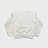Vintage 90s Fruit of The Loom Sweatshirt Womens Medium White Bichon Frise Dog