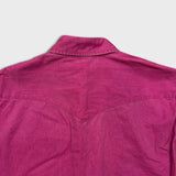 Vintage 90s Wrangler Shirt Mens XL Pink Brushpopper Cowboy Western Button Up