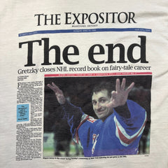 Vintage 1999 Wayne Gretsky T Shirt Mens Large White The End Retirement NHL Hockey Tee