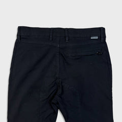 Projek Raw Pants Mens 32x28 Black Slim Taper Leg Stretch Casual Trousers