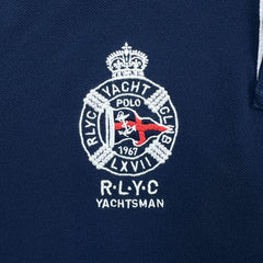 Polo Ralph Lauren Shirt Mens Large Blue RLYC Yachtsman Big Pony Slim Fit Preppy