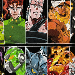 Jojo Bizarre Adventure T Shirt Mens XL Black Graphic Anime Short Sleeve Tee
