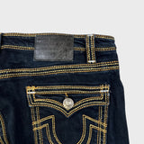 Vintage Y2K True Religion Jeans Mens 36x30 Big T World Tour Dark Wash Flap Pocket Denim Pants