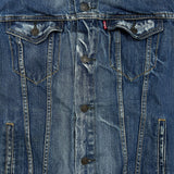 Levi's Denim Jacket Mens Large Blue Type III Dark Wash Trucker Western