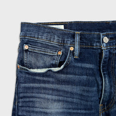 Levi's 502 Jeans Mens 34x32 Blue Regular Taper Fit Dark Wash Stretch Denim Pants