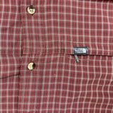 The North Face Shirt Mens Large Red Plaid Button Up Checkered Pocket Long Sleeve
