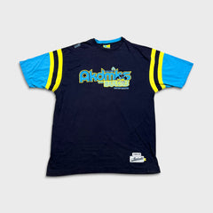 Vintage 2003 Akademiks T Shirt Mens XL Blue Stadium Division Hip Hop Tee