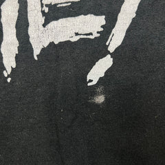 Vintage 90s F Off + Die T Shirt Mens XL Black Single Stitch Sun Faded Punk Tee