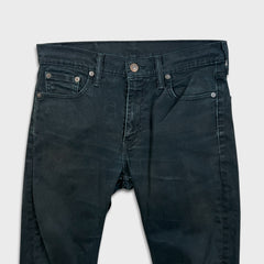 Levi's 510 Skinny Jeans Mens 30x30 Black Dark Wash Stretch Mid Rise Tapered Leg Denim Pants