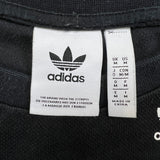 Adidas Originals T Shirt Mens Medium Black Trefoil Spell Out Short Sleeve Tee