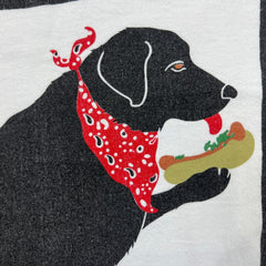 Vintage 90s Its A Dog Eat Dog World T Shirt Mens Large White Hot Dog Funny Tee