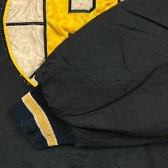Vintage 90s Starter Boston Bruins Jacket Mens Medium Black NHL Hockey Full Zip