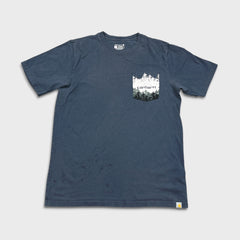 Carhartt T Shirt Mens XL Gray Relaxed Fit Workwear Forest Graphic Pocket Tee