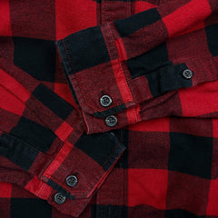 Eddie Bauer Shirt Mens Small Red Checkered Plaid Flannel Classic Fit Button Up