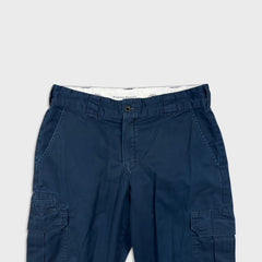 Dickies Pants Mens 34x32 Blue Regular Straight Workwear Fade Chino Cargo Trouser