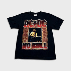 Vintage Y2K ACDC No Bull T Shirt Mens Large Black Directors Cut Double Side Band Tee