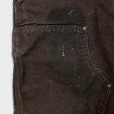 Carhartt Pants Mens 36x30 Brown Loose Fit Double Knee Workwear Carpenter Canvas