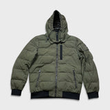 Moose Knuckles Heavy Jacket Mens Large Green Puffer Down Full Zip Coat