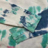 Lululemon Scuba Hoodie Light Cotton Women Size 6 White Tie Dye AOP Full Zip Sweater