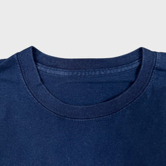 Vintage Y2K Blank T Shirt Mens Medium Blue Faded Classic Basic Short Sleeve Tee