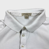 Burberry Brit Polo Shirt Mens Medium White Nova Check Tartan Cotton Preppy