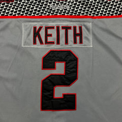 Reebok Chicago Blackhawks Duncan Keith Jersey Mens 2XL Grey Alternate NHL Fight Strap
