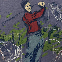 Vintage 90s Mastering Golf T Shirt Mens Large Purple Faded Single Stitch USA Tee