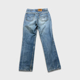Vintage 90s Levi's 619 Jeans Mens 32x32 Orange Tab Light Wash Slim Straight