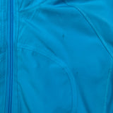 Lululemon Run Track Attack Top Womens Size 2 Blue Full Zip Lightweight Sportswear