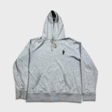 Polo Ralph Lauren Hoodie Mens Large Gray Polo Bear Pullover Hooded Sweater