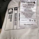 Carhartt Pants Mens 30x32 Green Double Knee Relaxed Fit Rugged Flex Workwear