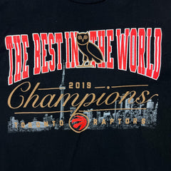 October's Very Own x Raptors The Best In the World Championship T Shirt Mens XL Black NBA Tee