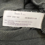 Armani Collezioni Polo Shirt Mens Small Grey Striped Lightweight Knit Tee